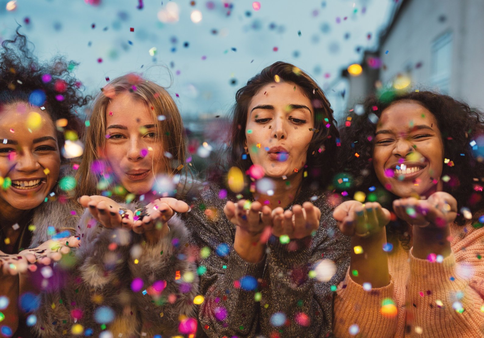 Group Of Women Having Fu